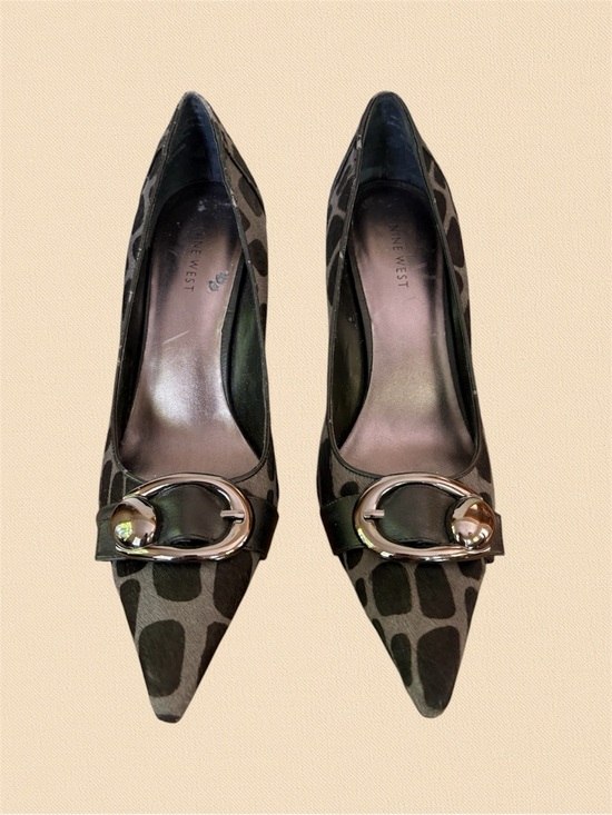 Nine West Shoes - Nine West Animal Print Pointed Toe Pumps | Size 10M | Statement Heels | EUC